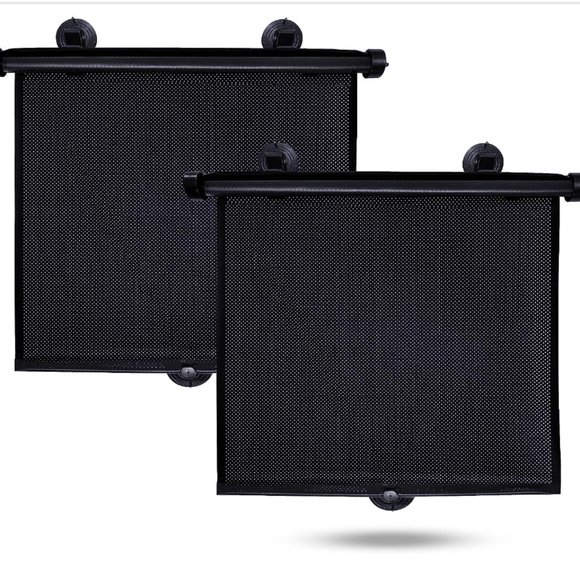 Car Side Window Sun Shade/Retractable Car Roller Sunshade (2 Pack) (15"x17") - Picture 1 of 7